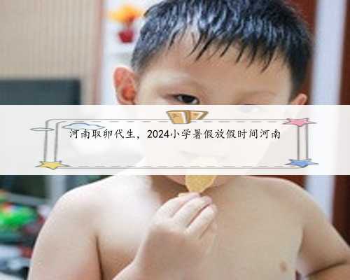 河南取卵代生，2024小学暑假放假时间河南