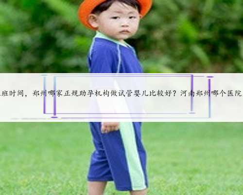 河南省人民医院生殖中心上班时间，郑州哪家正规助孕机构做试管婴儿比较好？